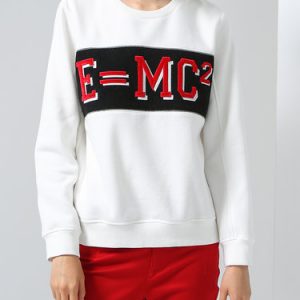 Long Sleeve Letter Casual Color-block Hoodies And Sweatshirt