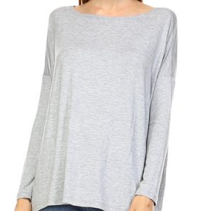 Long Sleeve Resort Crew Neck Rayon Tunic