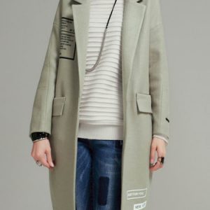 Long Sleeve Simple Coat with Pockets