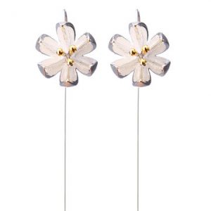 Lotus Flower Ear Line Earrings