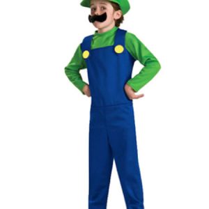 Luigi's Mansion 3 Halloween Costume Green Super Mario Bros Two Tone Jumpsuit With Hat And Bread