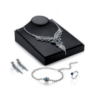 Luxury Jewelry Set Elegant Flower Zircon Necklace Bracelet Set