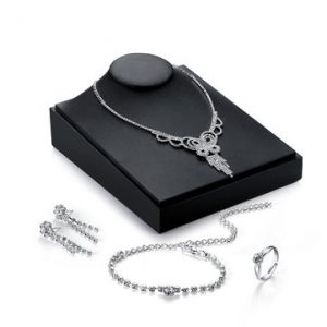 Luxury Jewelry Set Elegant Full Zircon Necklace Earrings Set