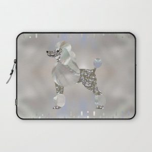 Luxury Pearl and Abalone Poodle Computer Cover by Creativemotions - Laptop Sleeve - 13"