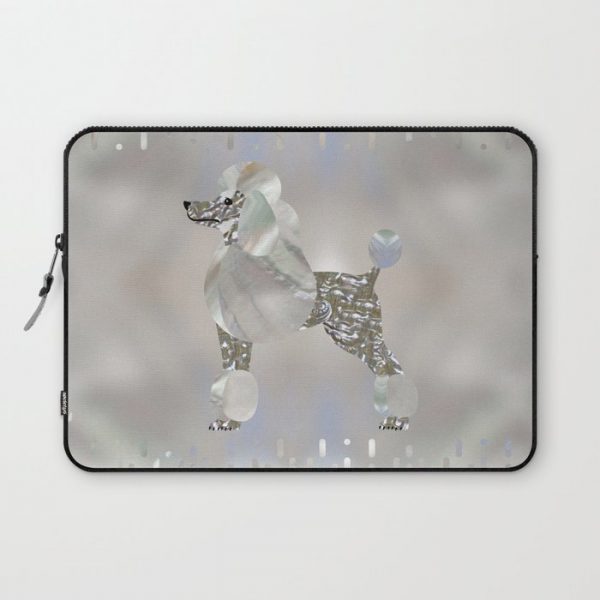 Luxury Pearl and Abalone Poodle Computer Cover by Creativemotions - Laptop Sleeve - 13"