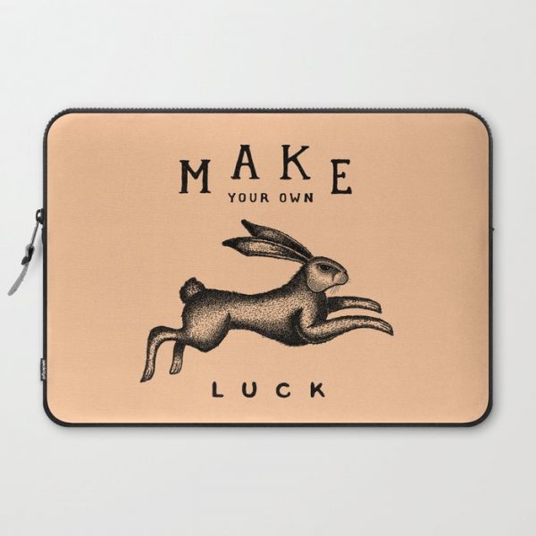 MAKE YOUR OWN LUCK (Coral) Computer Cover by Vincent Cousteau - Laptop Sleeve - 15"