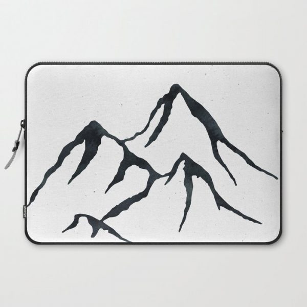 MOUNTAINS Black and White Computer Cover by Nature Magick - Laptop Sleeve - 15"