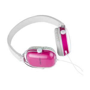 MYEPADS MH-068 - Headphones with mic - full size - 3.5 mm jack - pink