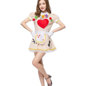 Maid Costume Halloween Women Servant Girl Short Dresses