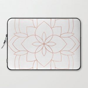 Mandala Rose Gold Pink Art Deco Computer Cover by Nature Magick - Laptop Sleeve - 15"