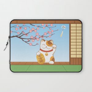 Maneki Neko Computer Cover by Natalia Linnik - Laptop Sleeve - 13"