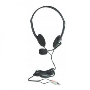 Manhattan 164429 Stereo Headset - Lightweight design with microphone and in-line volume control