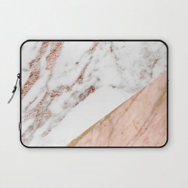 Marble rose gold blended Computer Cover by marbleco - Laptop Sleeve - 13"