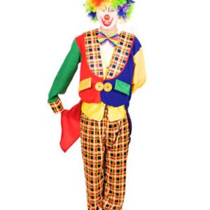 Mardi Gras Adults Easy Clown Costume Jumpsuit Circus Costume