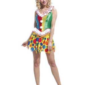 Mardi Gras Adults Easy Clown Fancy Dress Costume Circus Costume