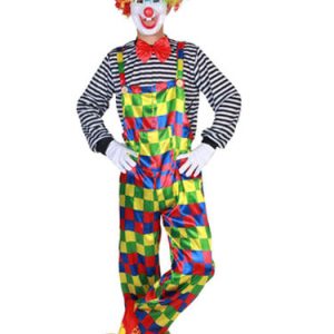 Mardi Gras Easy Clown Costume Jumpsuit Circus Costume