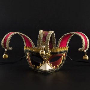 Mask Carnival Costume Bell Pearl Gilding Embroidered Halloween Masquerade Costume Accessories