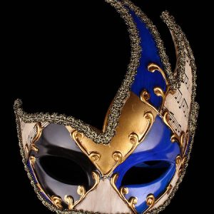 Mask Halloween Costume Gilding Color Block Masquerade Costume Accessories