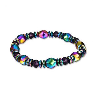 Men's Charming Bracelet Magnet Stone Colorful Crystal Bracelet