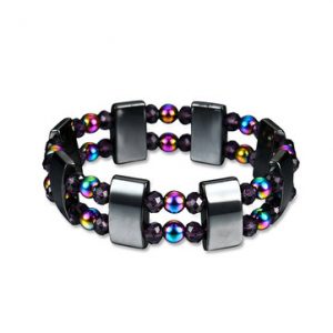 Men's Charming Bracelet Two Layer Magnet Stone Crystal Bracelet