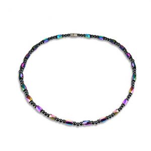 Men's Health Care Magnet Stone Colorful Bead Necklace