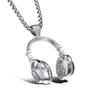 Men's Titanium Steel Earphone Necklace