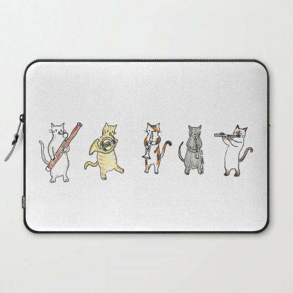 Meowtet Computer Cover by Elena Sloman - Laptop Sleeve - 15"