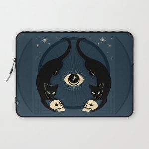 Midnight Cats Doing Their Dark Business Computer Cover by Little Bunny Sunshine - Laptop Sleeve - 13"