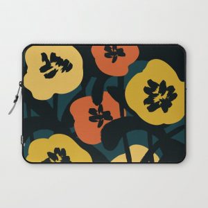 Midnight Flowers Computer Cover by Picomodi - Laptop Sleeve - 13"