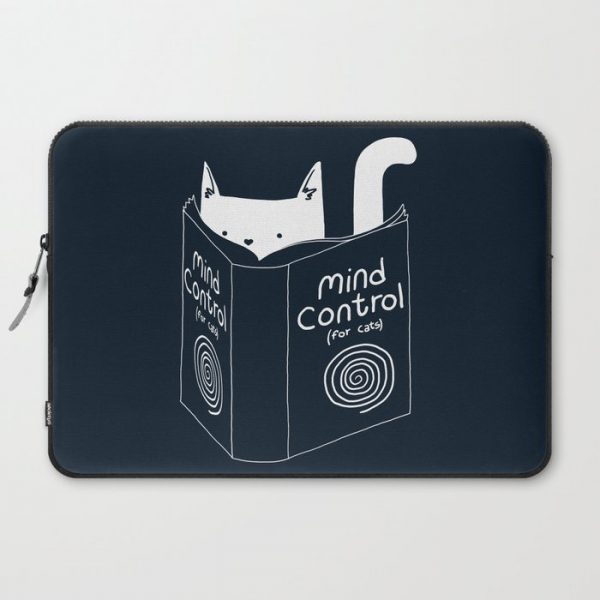 Mind Control For Cats (dark blue) Computer Cover by Tobe Fonseca - Laptop Sleeve - 15"