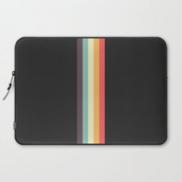 Minimal Classic Rainbow Retro Stripes - Tipua Computer Cover by AlphaOmega - Laptop Sleeve - 15"