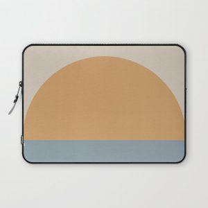 Minimal Retro Sunset / Sunrise - Ocean Blue Computer Cover by colour poems - Laptop Sleeve - 13"