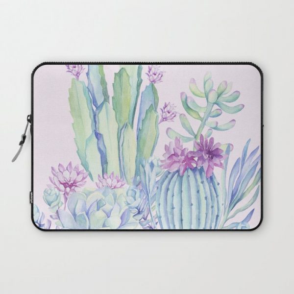 Mixed Cacti Pink #society6 #buyart Computer Cover by Wheimay - Laptop Sleeve - 13"