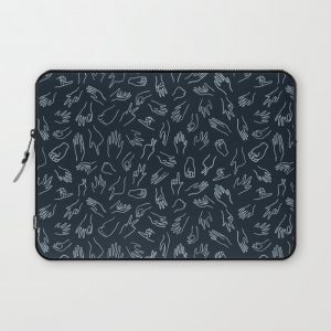 Mixed Signals Pattern in Navy Computer Cover by Rachel Frankel - Laptop Sleeve - 13"