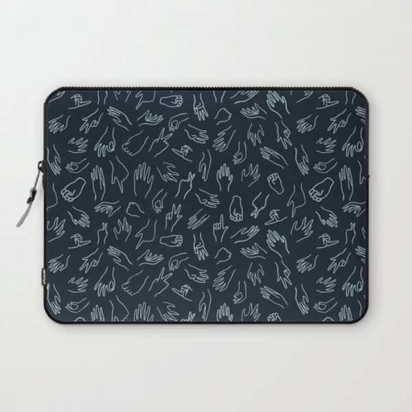 Mixed Signals Pattern in Navy Computer Cover by Rachel Frankel - Laptop Sleeve - 13"