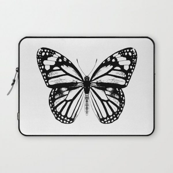 Monarch Butterfly | Vintage Butterfly | Black and White | Computer Cover by Eclectic at HeART - Laptop Sleeve - 13"