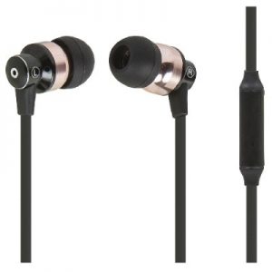 Monoprice 12235 Hi-Fi Reflective Sound Technology Earphones w/ Microphone-Black/Bronze