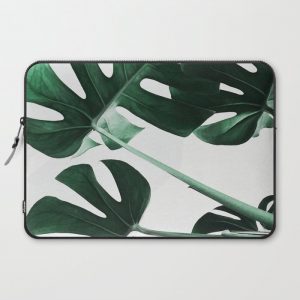 Monstera, Leaves, Plant, Green, Scandinavian, Minimal, Modern, Wall art Computer Cover by SCANDI HOME - Laptop Sleeve - 15"