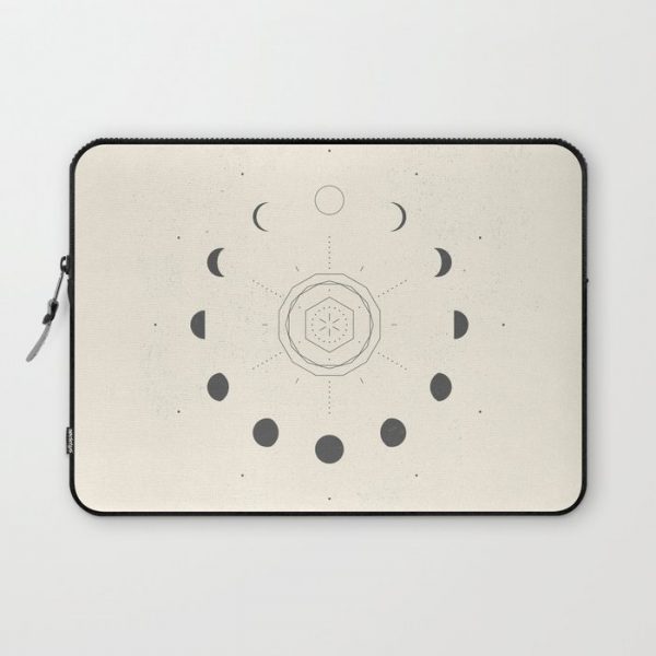 Moon Phases Light Computer Cover by Nayla Smith - Laptop Sleeve - 13"