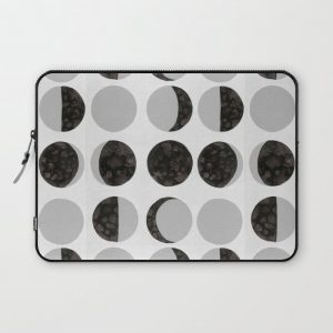 Moon Phases - White Computer Cover by Amanda Laurel Atkins - Laptop Sleeve - 13"