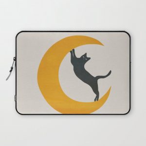 Moon and Cat Computer Cover by City Art - Laptop Sleeve - 13"