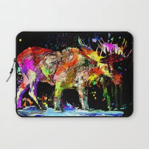 Moose Grunge Computer Cover by Daniel Janda - Laptop Sleeve - 13"