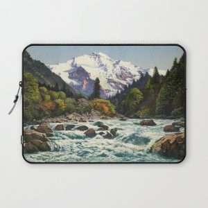 Mountains Forest Rocky River Computer Cover by PureVintageLove - Laptop Sleeve - 13"