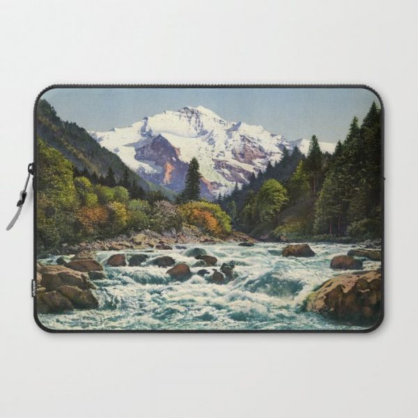 Mountains Forest Rocky River Computer Cover by PureVintageLove - Laptop Sleeve - 15"