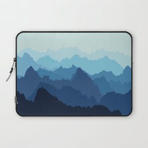 Mountains in Blue Fog Computer Cover by Alisa Galitsyna - Laptop Sleeve - 13"