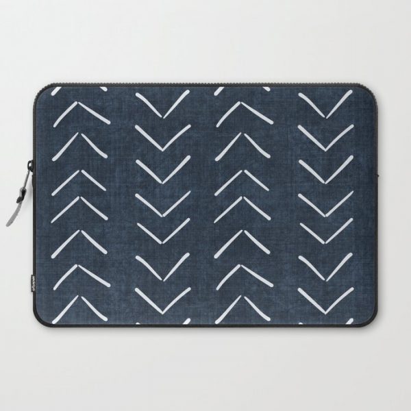 Mud Cloth Big Arrows in Navy Computer Cover by Becky Bailey - Laptop Sleeve - 15"