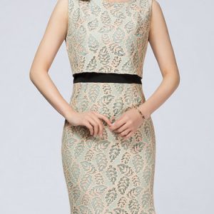 Multicolor Pierced Paneled Elegant Midi Dress