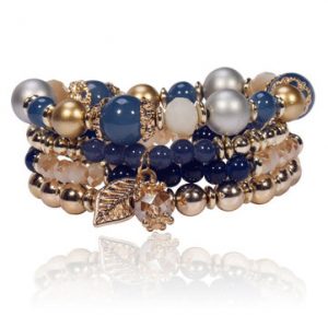 Multilayer Crystal Bead Bracelet