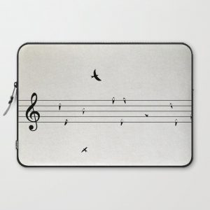 Music Score with Birds Computer Cover by NiBi Prints - Laptop Sleeve - 15"