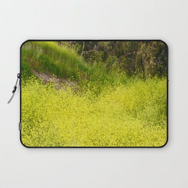 Mustard Plant Super Blooms Computer Cover by Cassie Rae - Laptop Sleeve - 13"